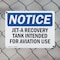Signmission Jet-A Recovery Tank Intended For Aviation Use, 14 in W x Rectangle, Plastic OS-2PACK-NS-P-1014-L-13762 - alternate 2
